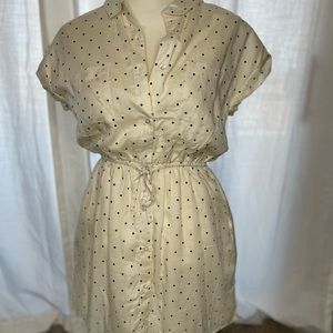 Woman’s casual button up collared dress